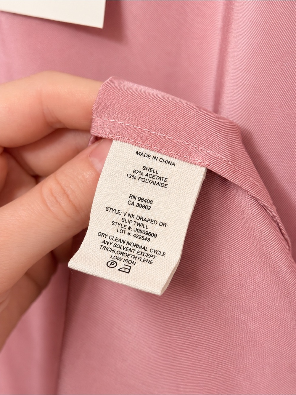 Theory Pink V-Neck Asymmetrical Drop Waist Maxi Dress - Picture 8 of 8